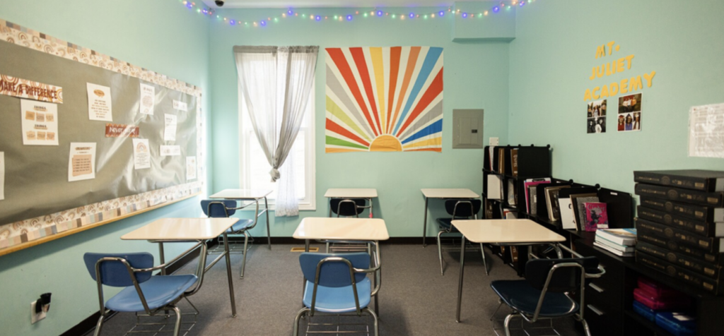 Classroom at Mount Juliet Youth Academy in Mount Juliet Tennessee. 